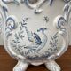Moustier Dallier blue and white ceramic planter, 1950-1970