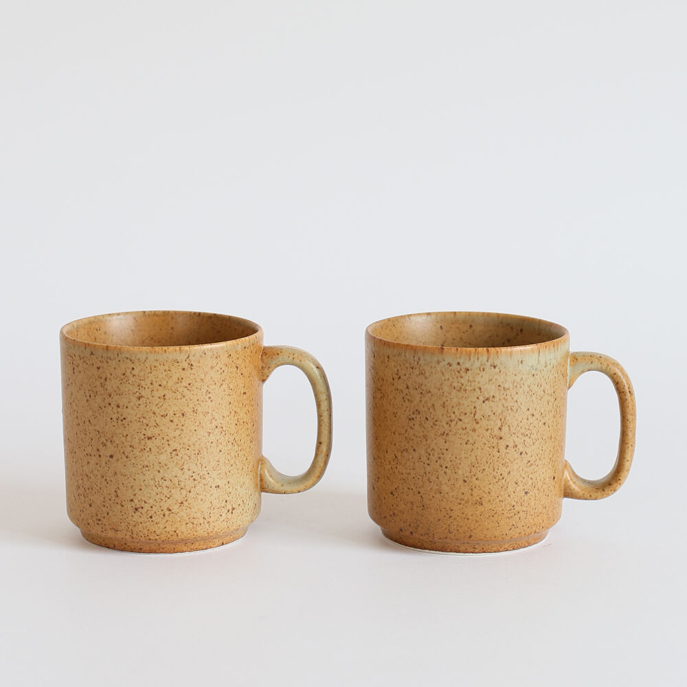 Pair of sandstone cups