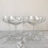 Set of 5 champagne glasses