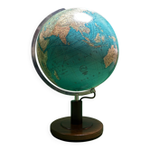 Vintage 1980s German Welt Im Raum Duo glass globe lamp