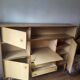 1960s secretary buffet on tapered legs