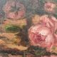 Helène de Lajallet (1858-1946) Oil on canvas - Bouquet of roses - 1881