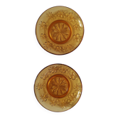 Petites assiettes verre coloré Vereco