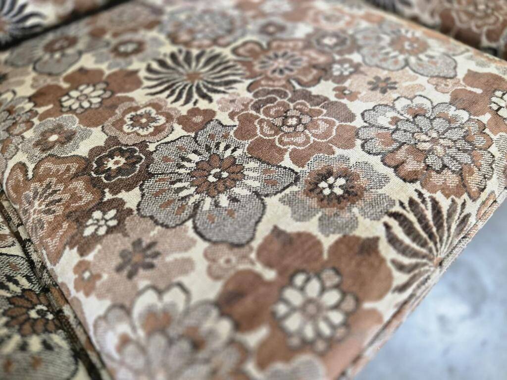 Vintage three-seater folding sofa bed