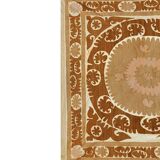 Hand-knotted rug, vintage Turkish rug 129x133 cm