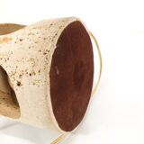 Foot of lamp kinetic sculpture in travertine 1970