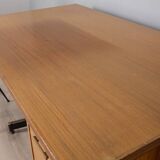 Vintage 1960s wooden desk and chair set italian design