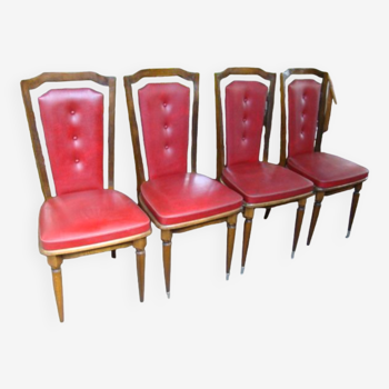 Série de quatre chaises vintage 50