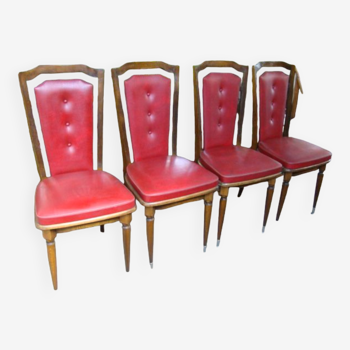 Series of four vintage chairs 50