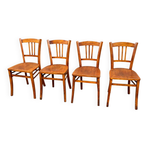 lot de 4 chaises Bois - bistrot