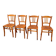 set of 4 curved wood chairs Baumann Restaurant Paris bistro 50s