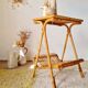 Side table magazine rack in rattan - 1960s design