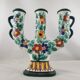 Floral ceramic candlestick, Cerart Monaco, Vintage