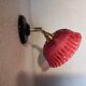 Applique murale vintage en verre rouge