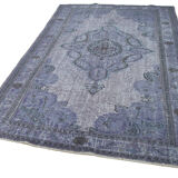 Hand-knotted rustic anatolian 1980s 174 cm x 280 cm grey carpet