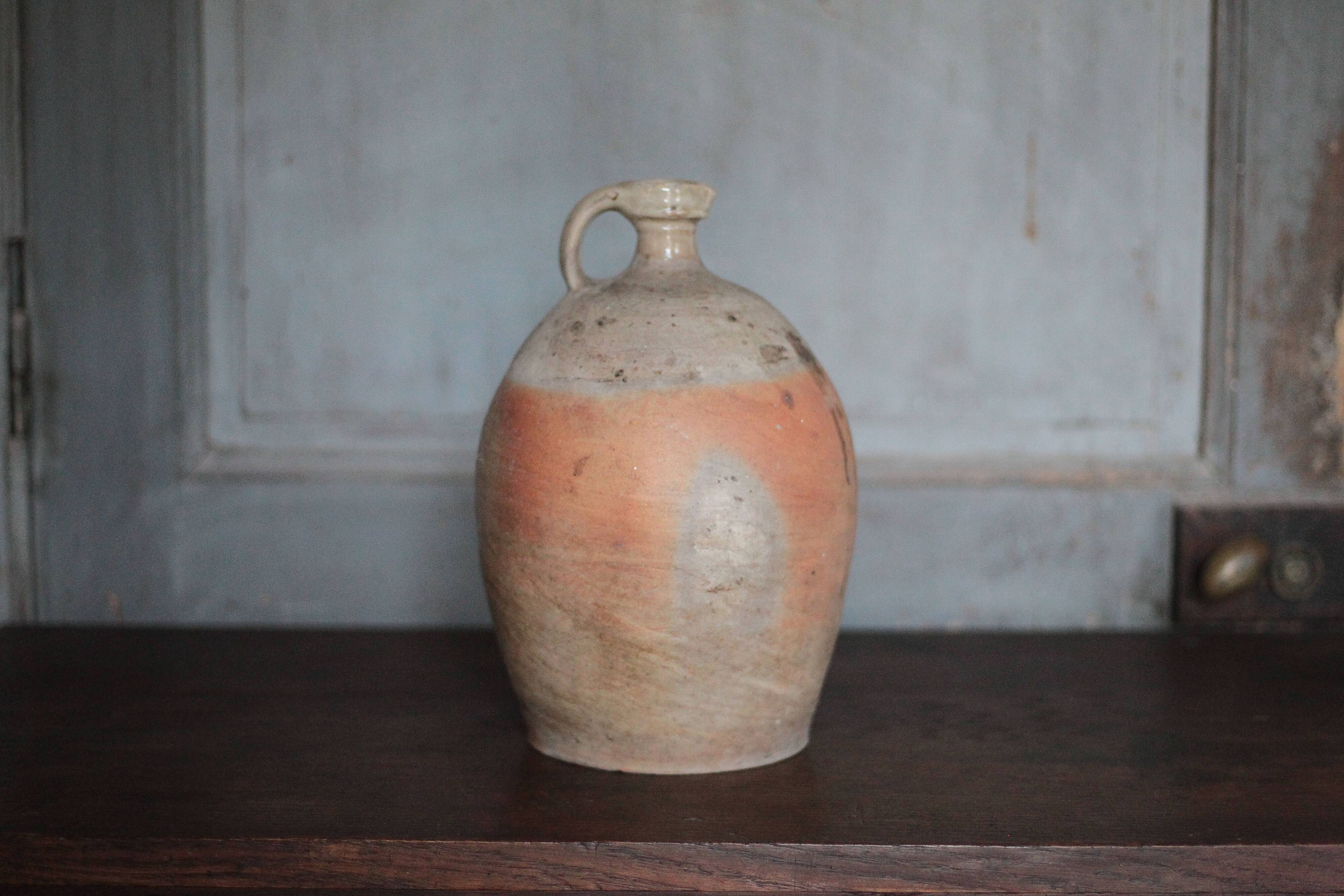 antique handled pot, antique pot, handled jar, interior decoration