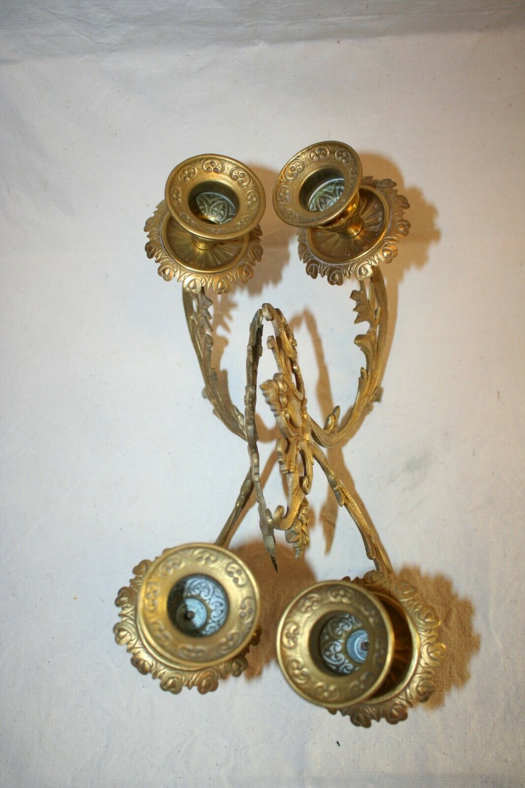 Pair of bronze candlesticks