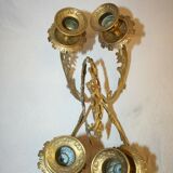 Pair of bronze candlesticks