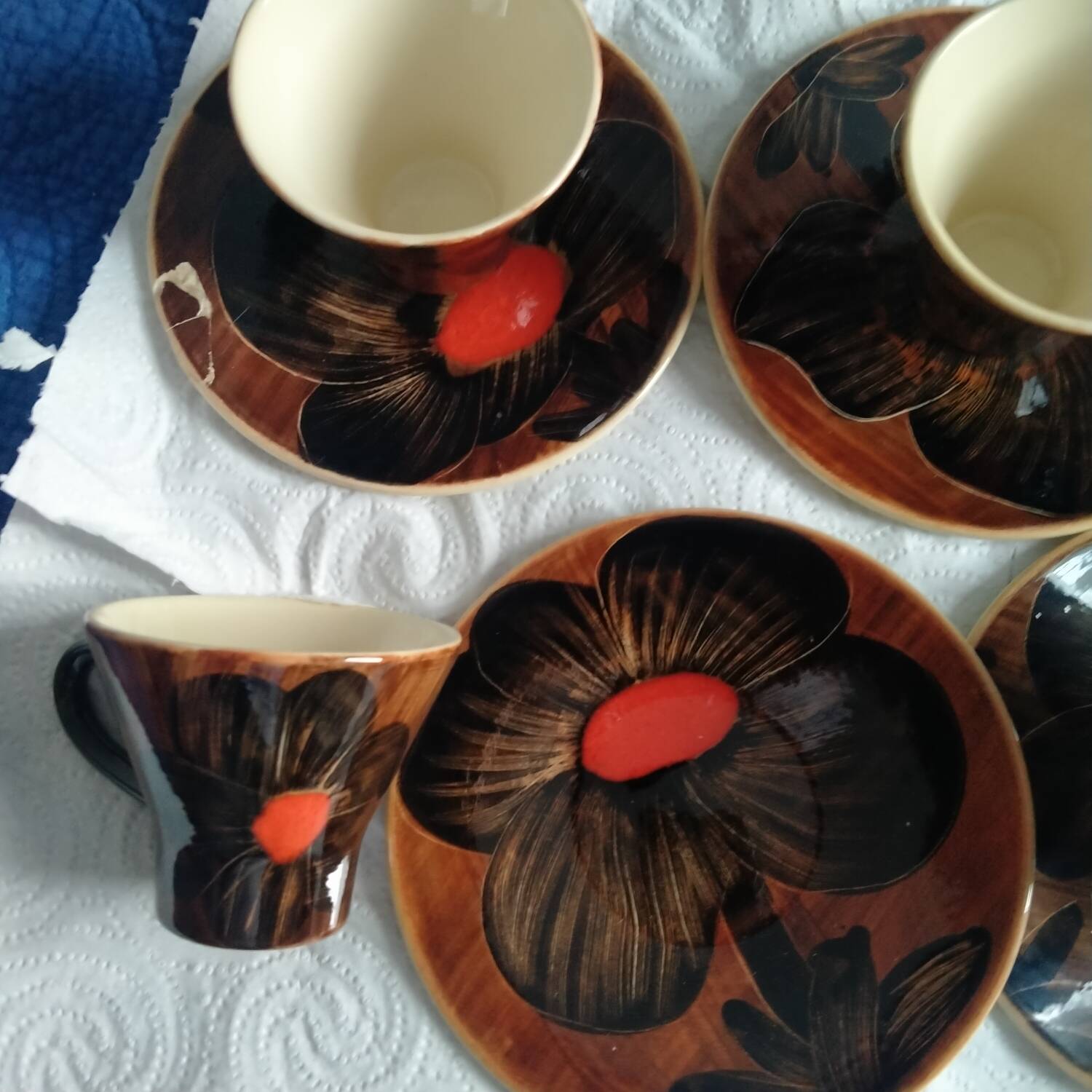 Ceramic coffee service Quimper Quercy