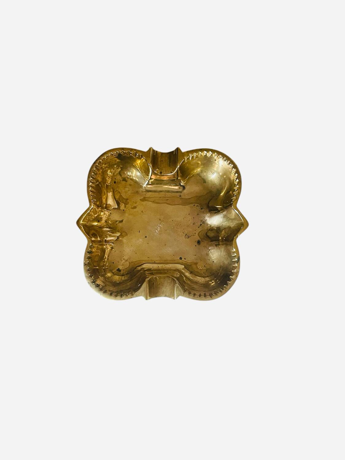 Solid brass cigar ashtray
