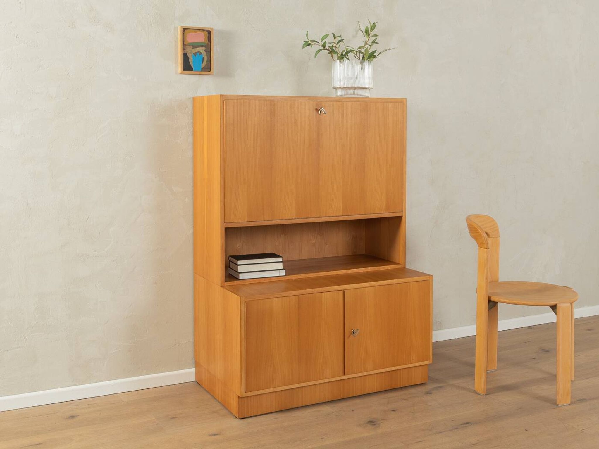 1960s two-piece secretary desk