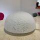 Half-globe ceiling light with speckled glass