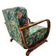 Set of 2 Art Deco Thonet style armchairs with curved armrest