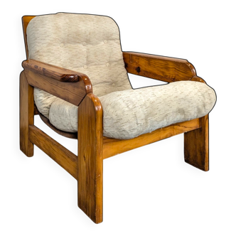 Chalet pine armchair