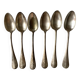 6 cuillères à soupe en métal argenté