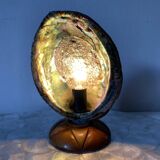 Vintage abalone shell lamp