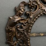 Bronze frame nineteenth Napoleon III richly decorated with macaroons