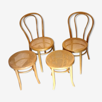 Set bistro chairs and stools