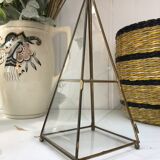 Brass pyramid showcase