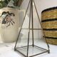 Brass pyramid showcase