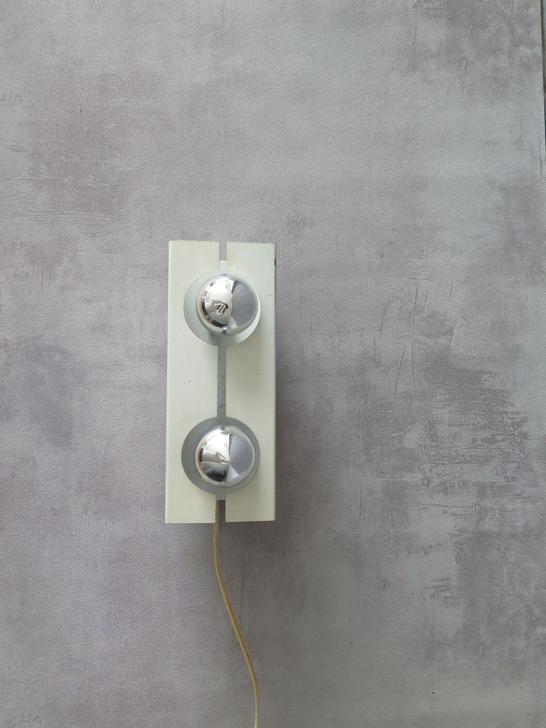 White metal wall lamp, 1970s