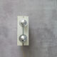 White metal wall lamp, 1970s