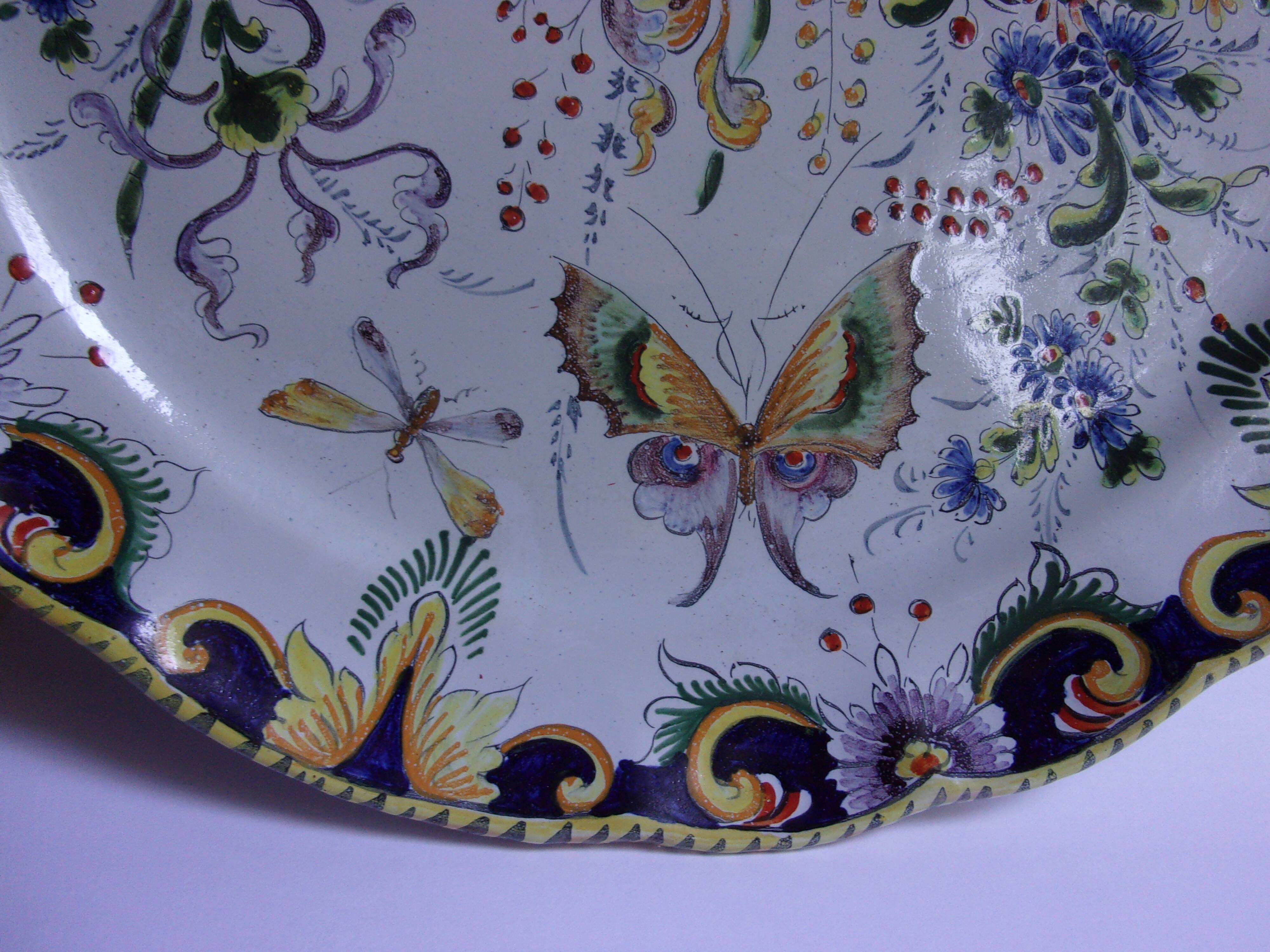 Nevers earthenware dessert dish