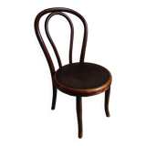 Antique curved wooden children's chair by Fischel, early 20th century.