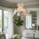 Large Murano Glass Leaf Chandelier attributed to Barovier & Toso, Ital