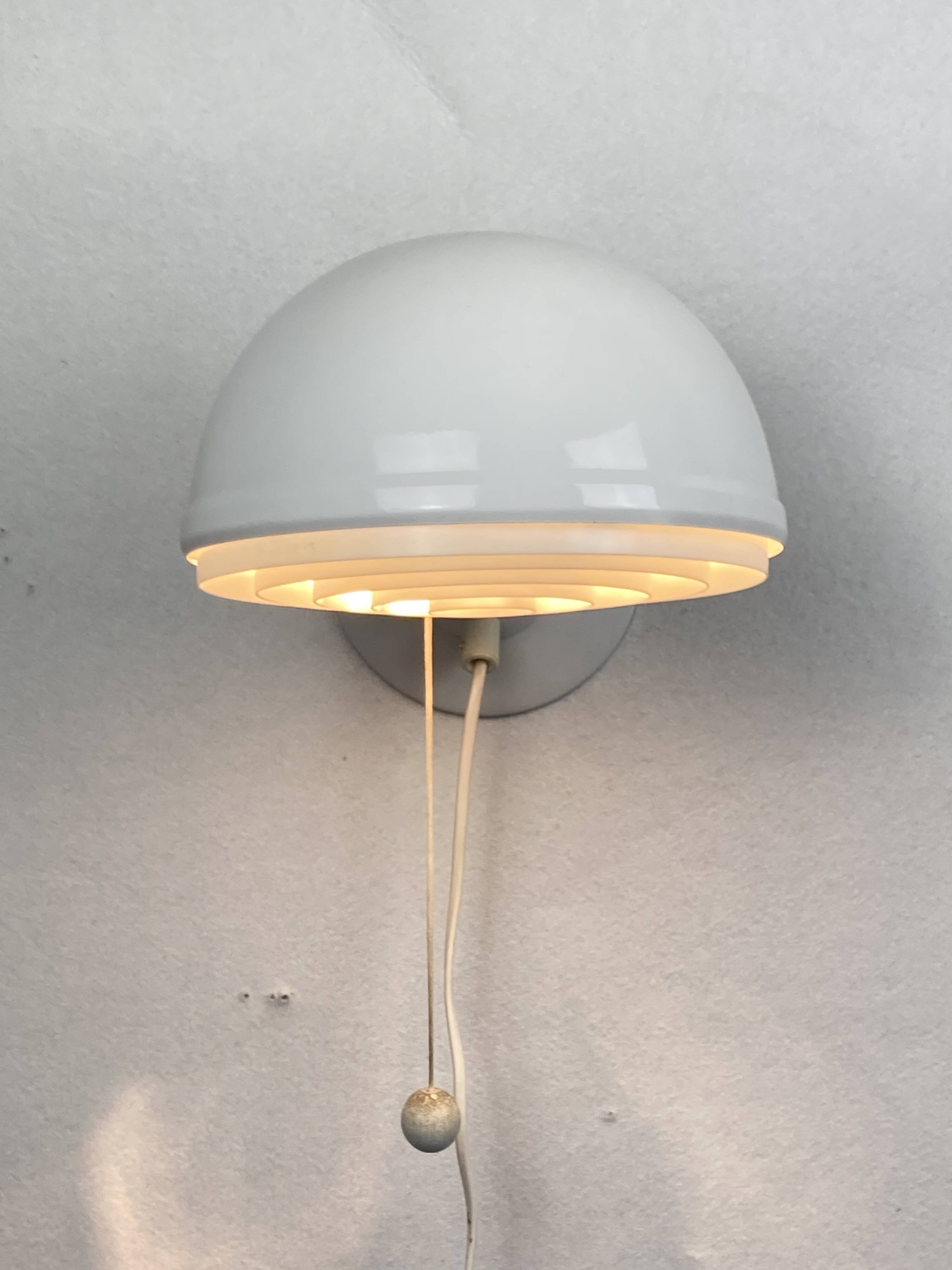 Pair Scandinavian wall sconces by Knud Christensen for ABO Randers, Denmark 1960s-1970s