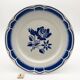 6 flat plates fb badonviller, vintage blue décor