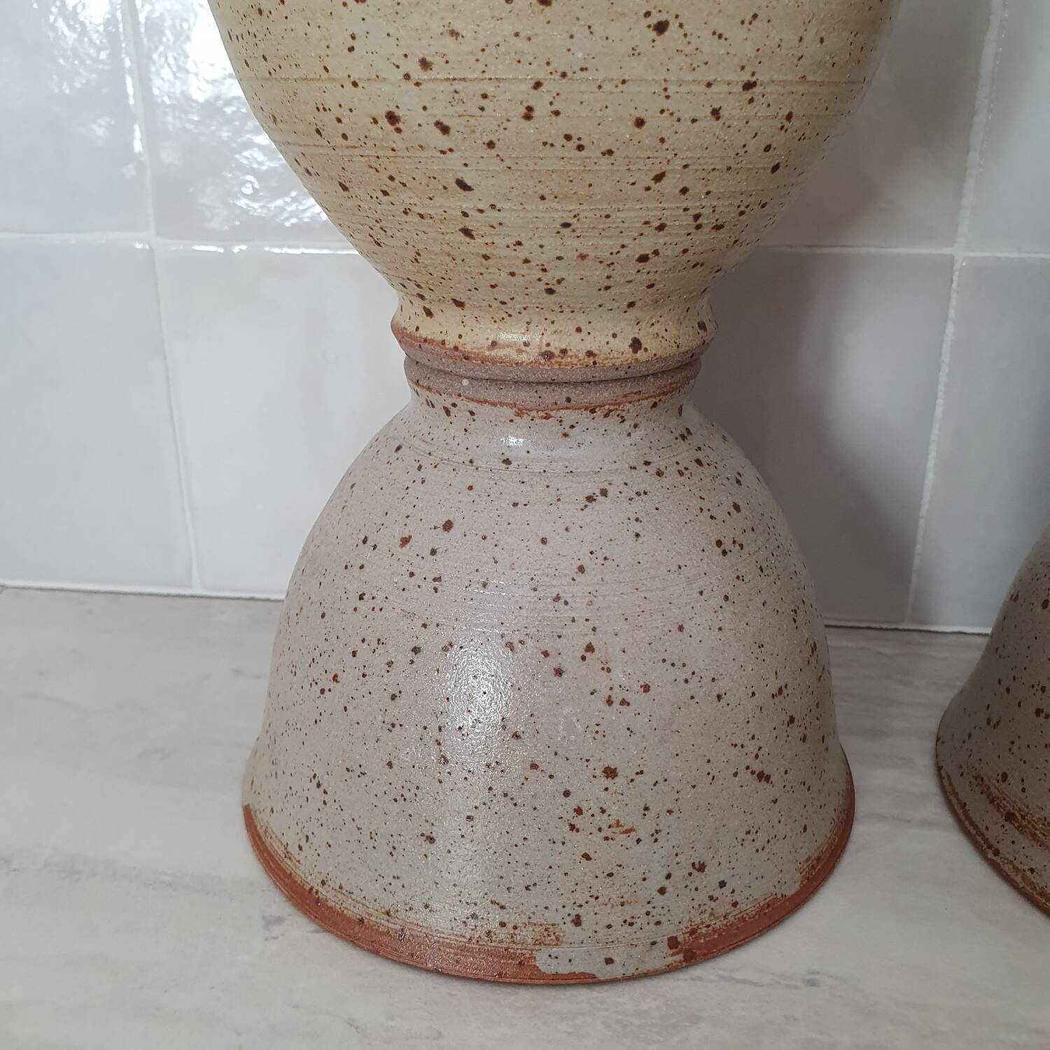 4 large bowls in pyrite stoneware