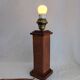 Angel L. Pazmino leather totem lamp 1960 Aztec patterns Style Furniture