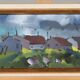 Original Swedish Oil On Panel – “Huts” By Bo Sjööberg