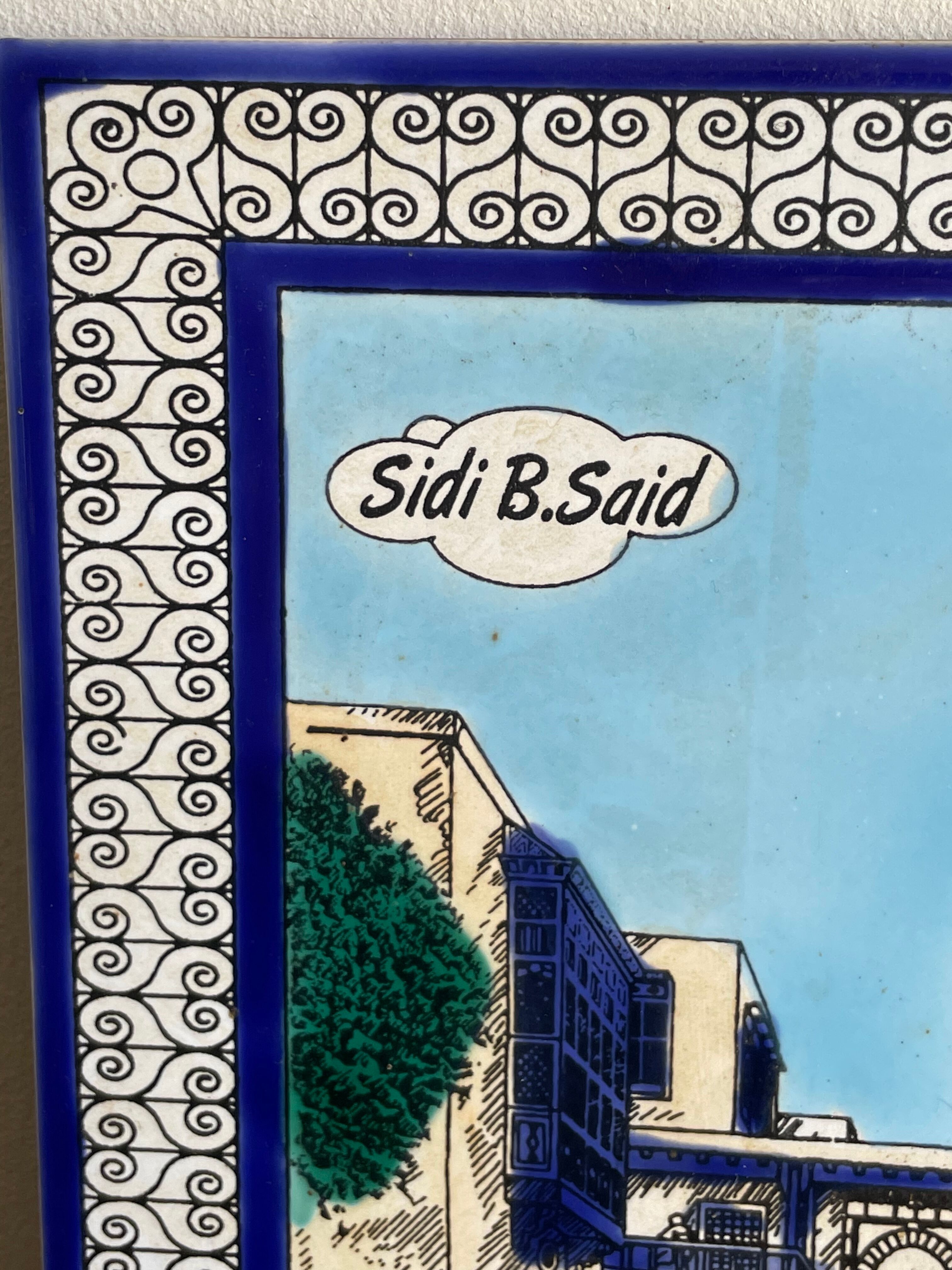 Old ceramic painting sidi bou said