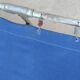 Camp bed - folding sunbed aluminum and vintage cotton