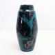 Vintage ceramic vase with enamel and glaze