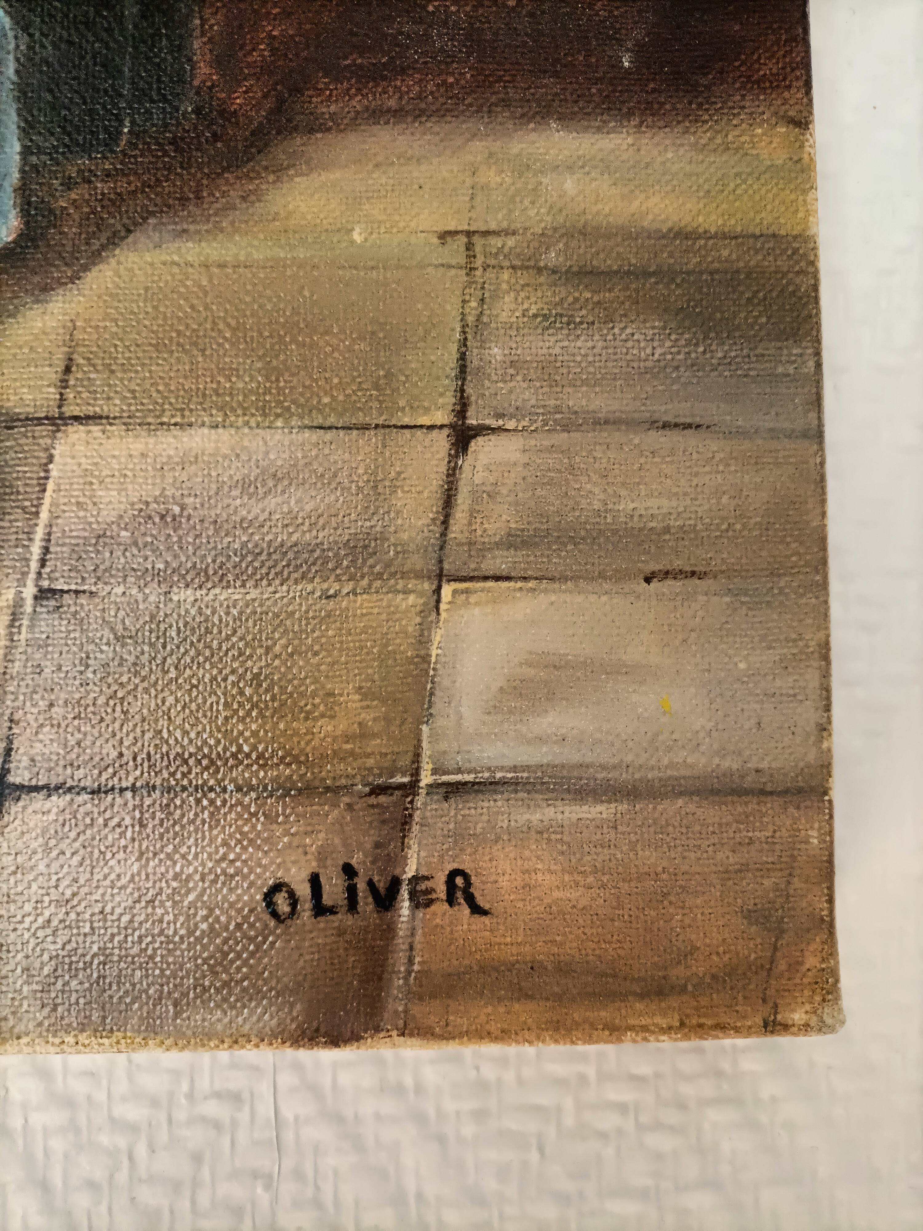 Oil painting on canvas still life signed