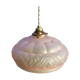 Art Deco pendant lamp in pink frosted glass
