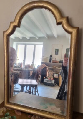 fine gilded mirror nineteenth 66cm